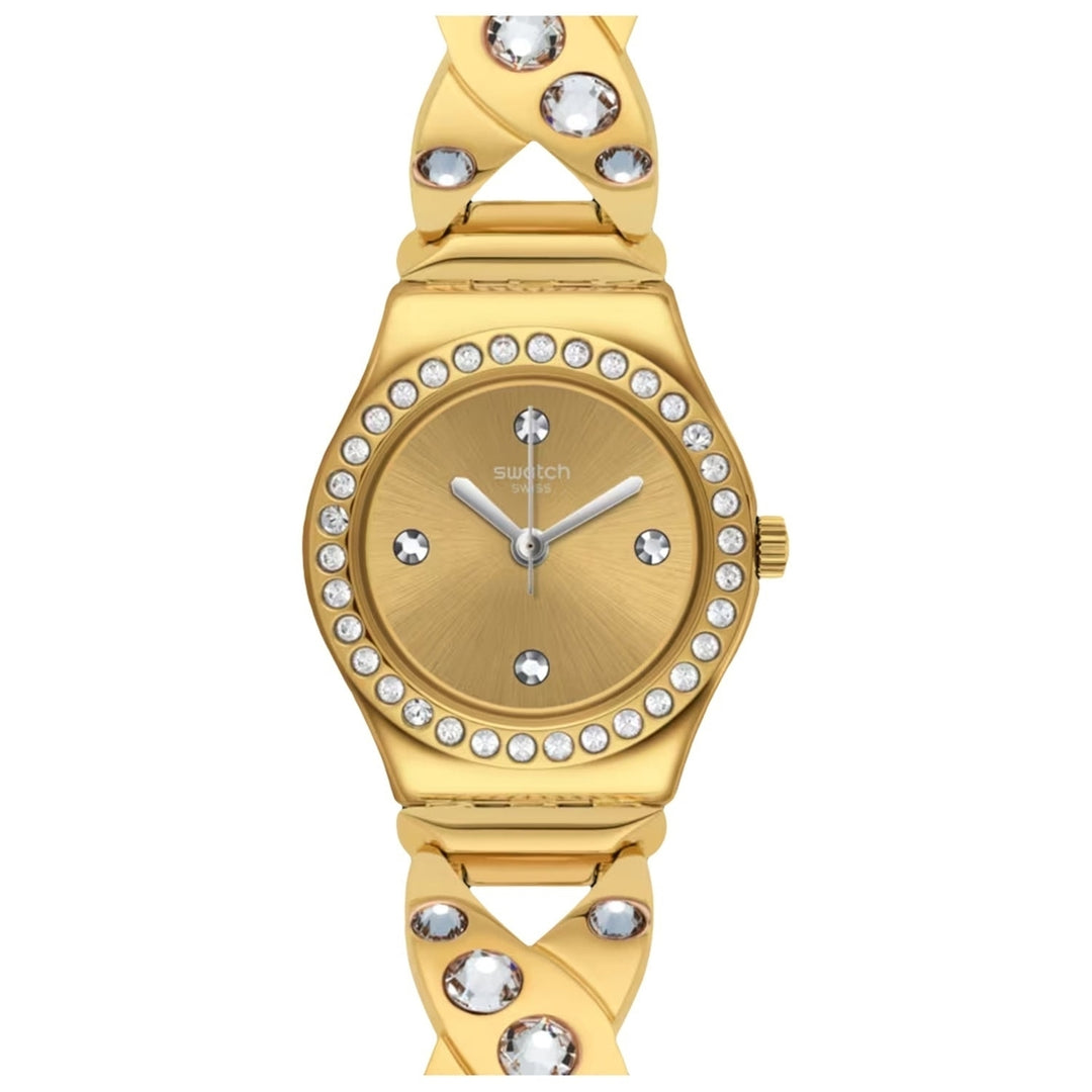 Swatch Womens Goldy Gold Dial Watch - YSG164G Image 1