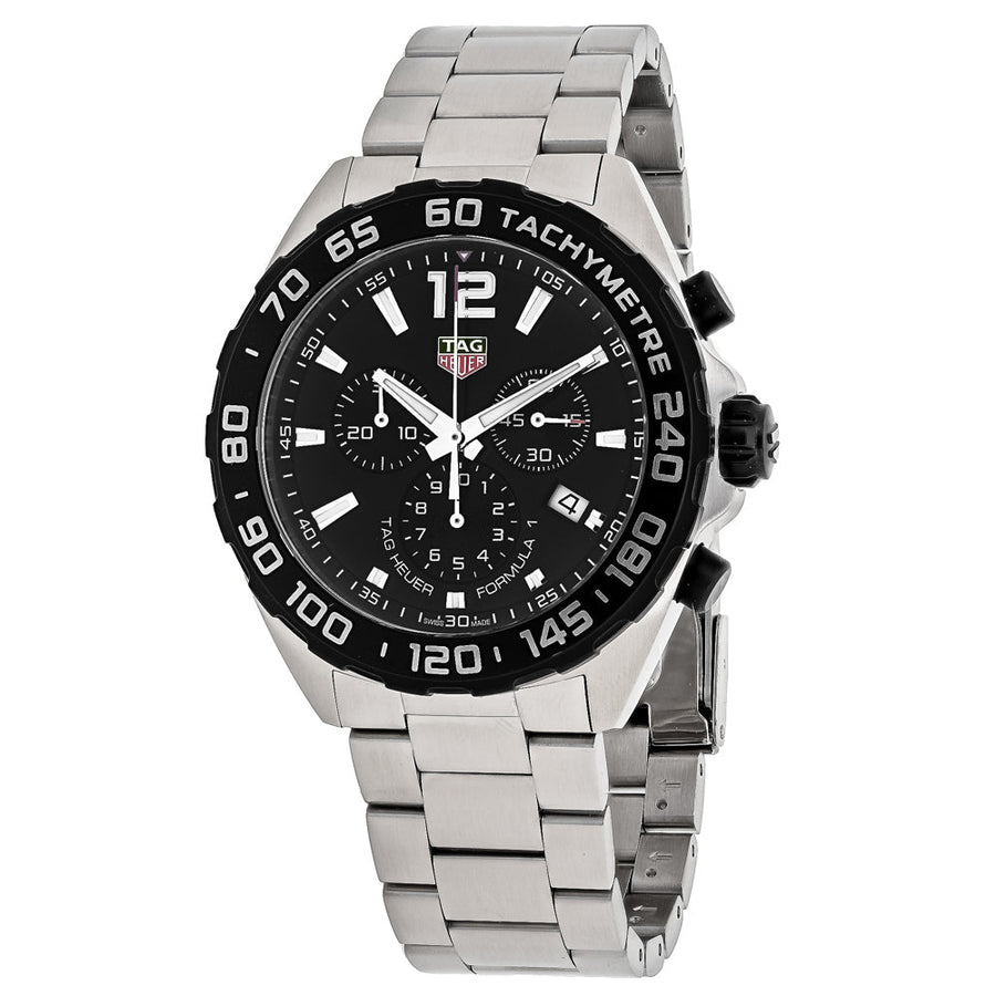 Tag Heuer Mens Formula 1 Black Dial Quartz Watch CAZ1010.BA0842 Stainless Steel Image 1