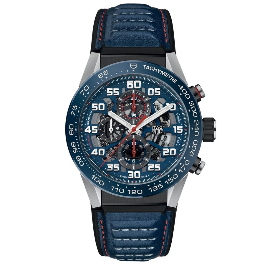 Tag Heuer Carrera Automatic Mens Watch Blue Dial Stainless Steel CAR2A1NFT6100 Image 1