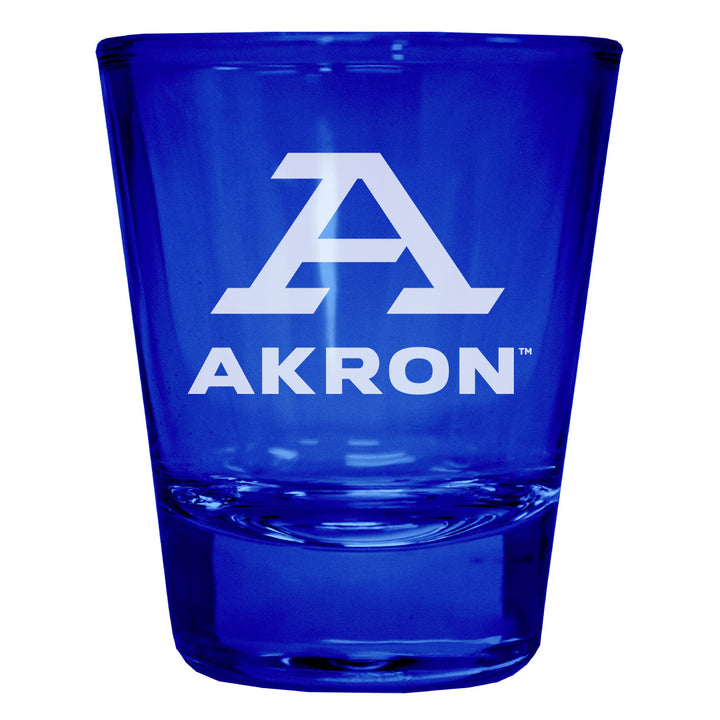 Akron Zips Engraved Full Color 2oz Shot Glass Officially Licensed Collegiate Product Image 1