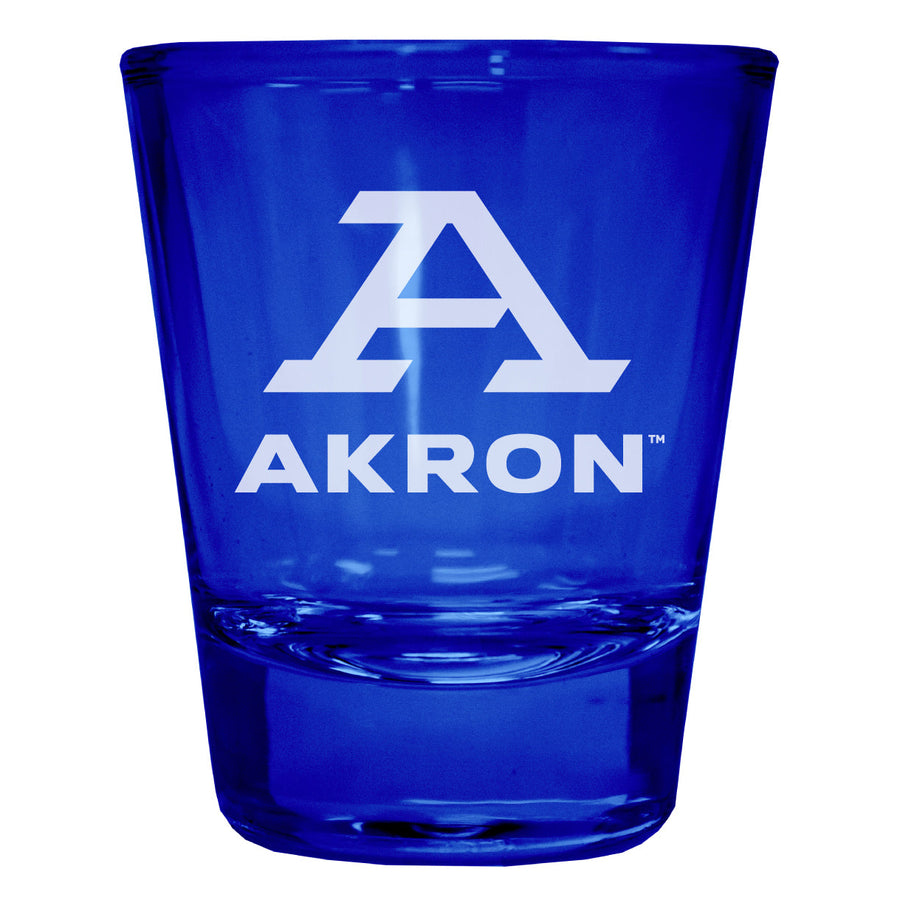 Akron Zips Engraved Full Color 2oz Shot Glass Officially Licensed Collegiate Product Image 1