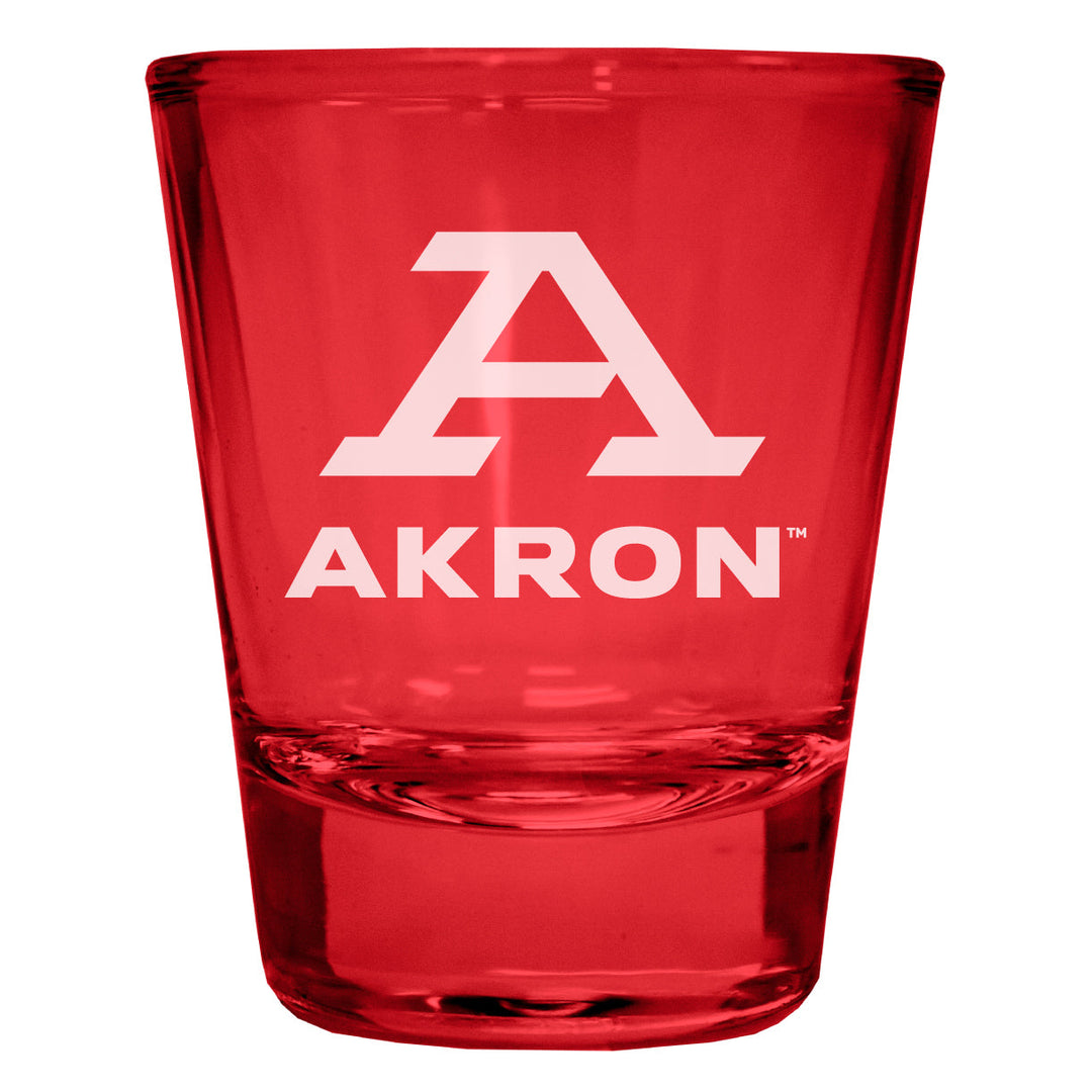 Akron Zips Engraved Full Color 2oz Shot Glass Officially Licensed Collegiate Product Image 2