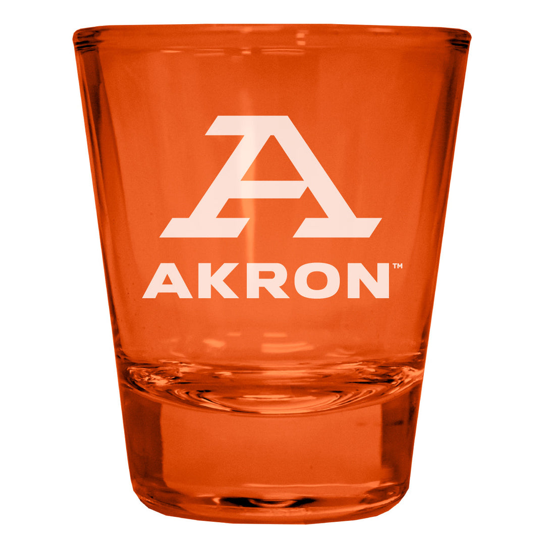 Akron Zips Engraved Full Color 2oz Shot Glass Officially Licensed Collegiate Product Image 3