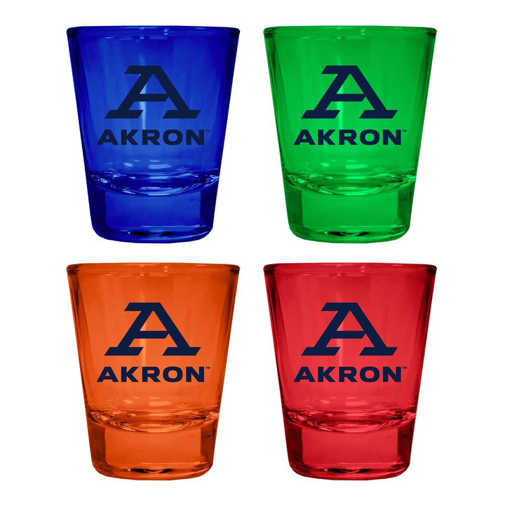 Akron Zips Full Color 2oz Shot Glass Officially Licensed Collegiate Product Image 1