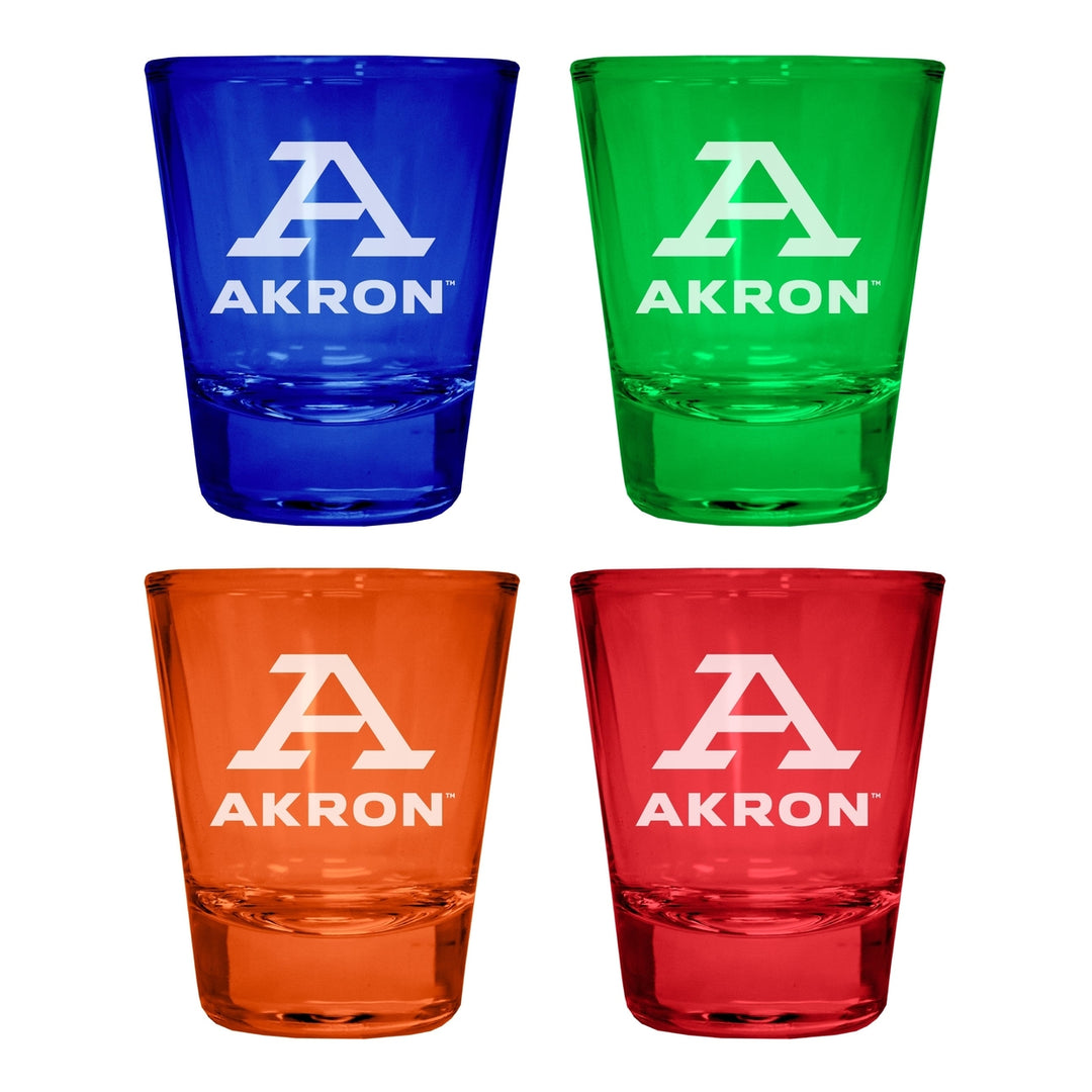 Akron Zips Engraved Full Color 2oz Shot Glass Officially Licensed Collegiate Product Image 4