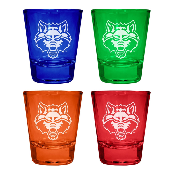 Arkansas State Engraved Full Color 2oz Shot Glass Officially Licensed Collegiate Product Image 3