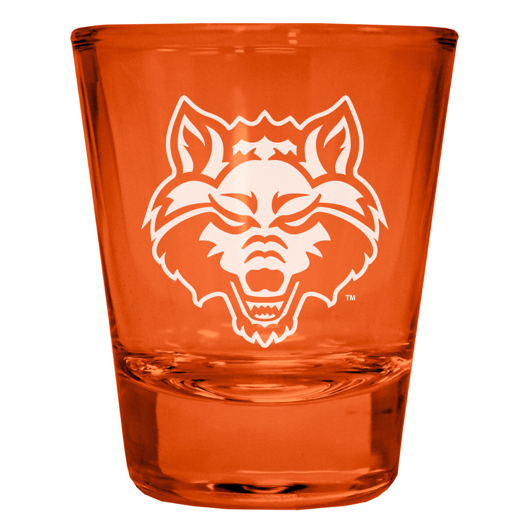 Arkansas State Engraved Full Color 2oz Shot Glass Officially Licensed Collegiate Product Image 4