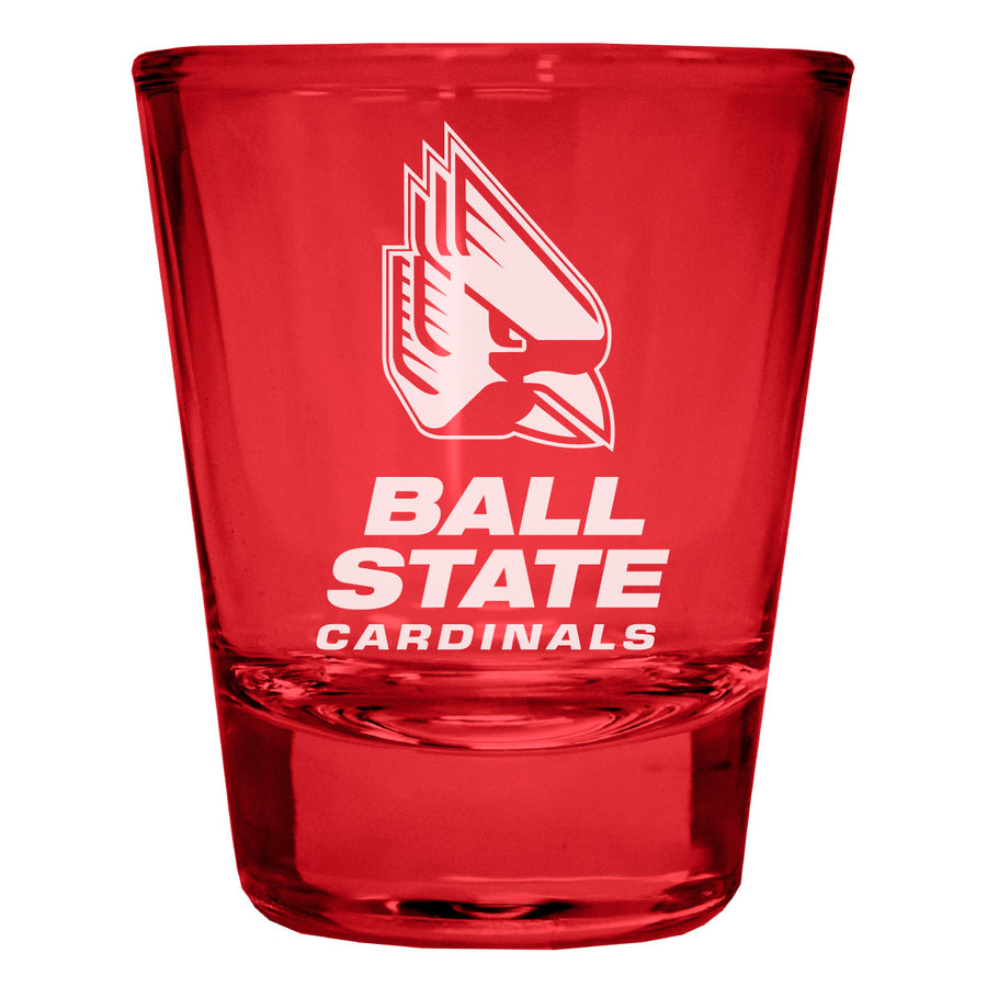 Ball State University Engraved Full Color 2oz Shot Glass Officially Licensed Collegiate Product Image 1