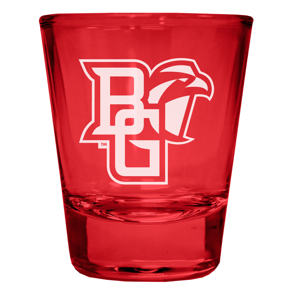 Bowling Green Falcons Engraved Full Color 2oz Shot Glass Officially Licensed Collegiate Product Image 2