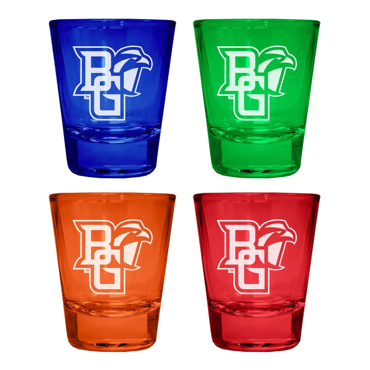 Bowling Green Falcons Engraved Full Color 2oz Shot Glass Officially Licensed Collegiate Product Image 3