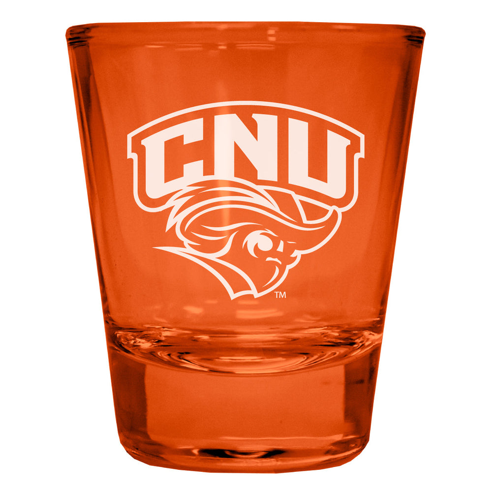 Christopher Newport Captains Engraved Full Color 2oz Shot Glass Officially Licensed Collegiate Product Image 2