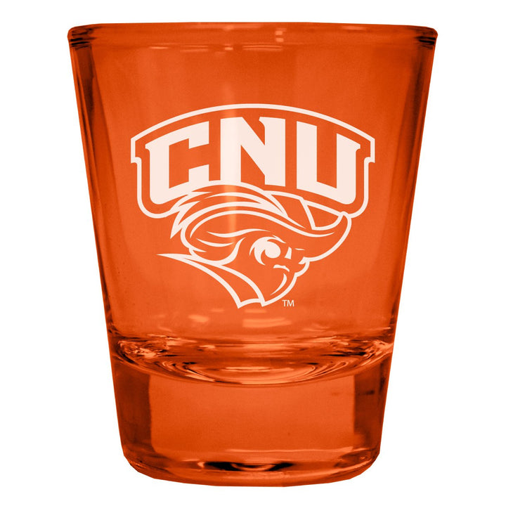 Christopher Newport Captains Engraved Full Color 2oz Shot Glass Officially Licensed Collegiate Product Image 1