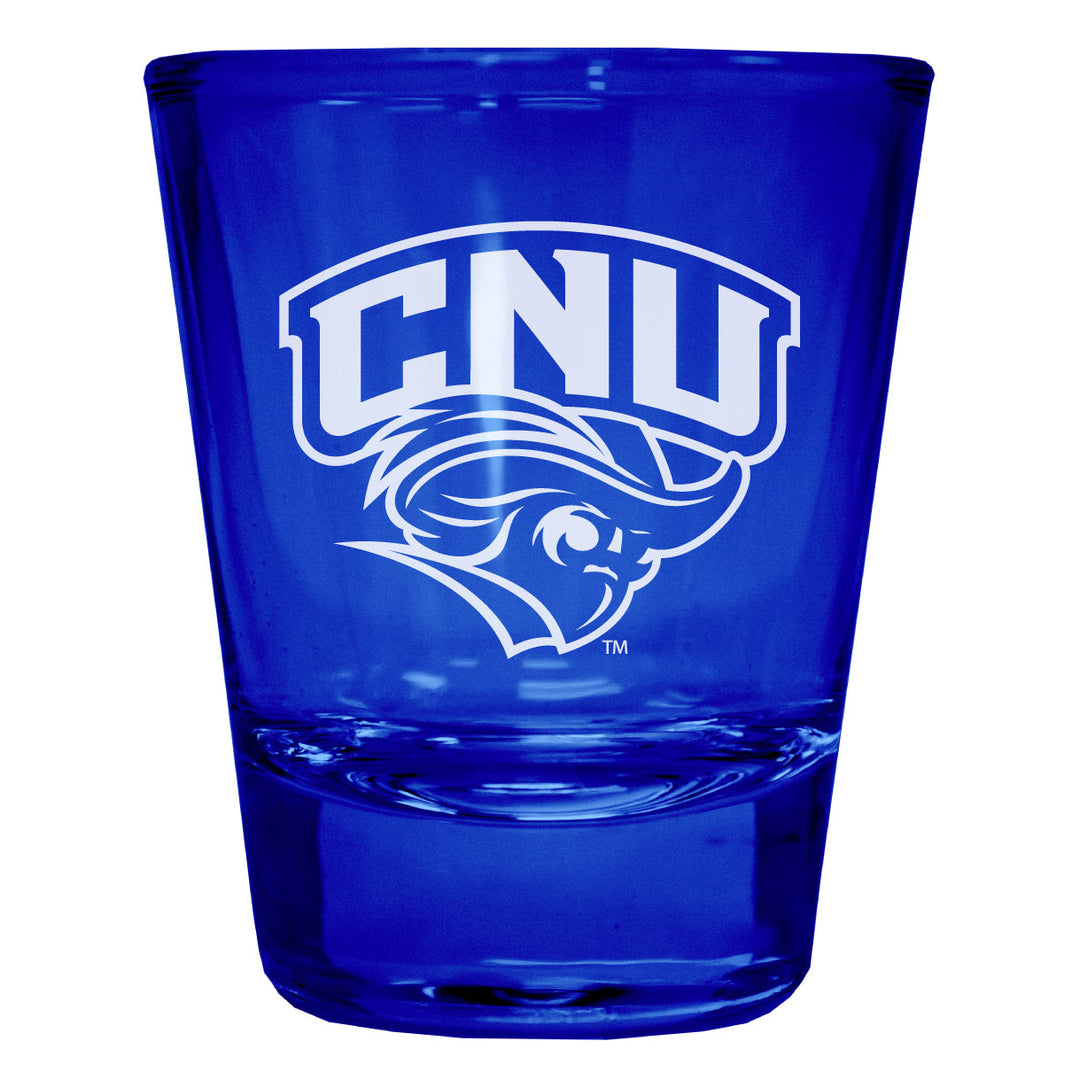 Christopher Newport Captains Engraved Full Color 2oz Shot Glass Officially Licensed Collegiate Product Image 3