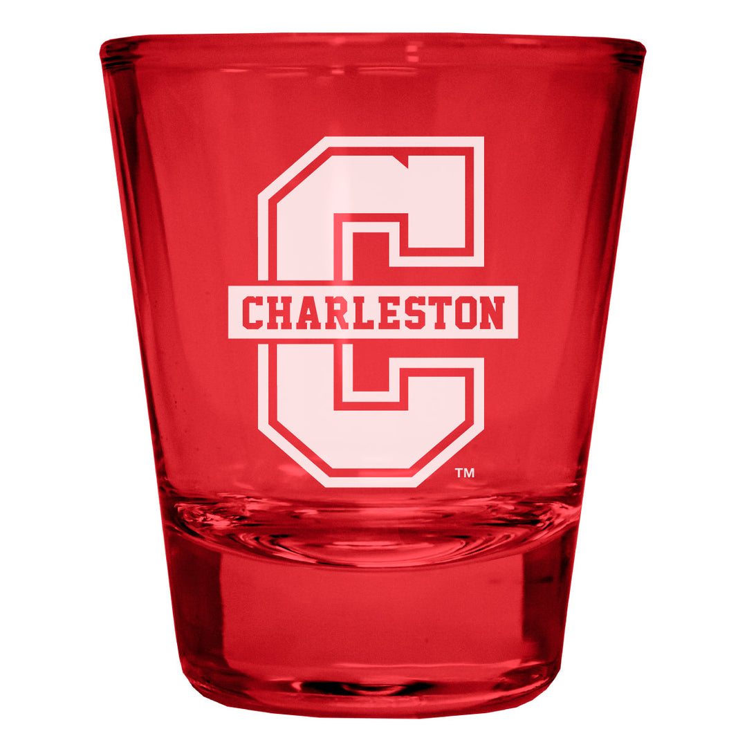 College of Charleston Engraved Full Color 2oz Shot Glass Officially Licensed Collegiate Product Image 1