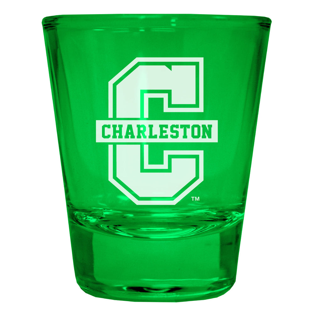 College of Charleston Engraved Full Color 2oz Shot Glass Officially Licensed Collegiate Product Image 2