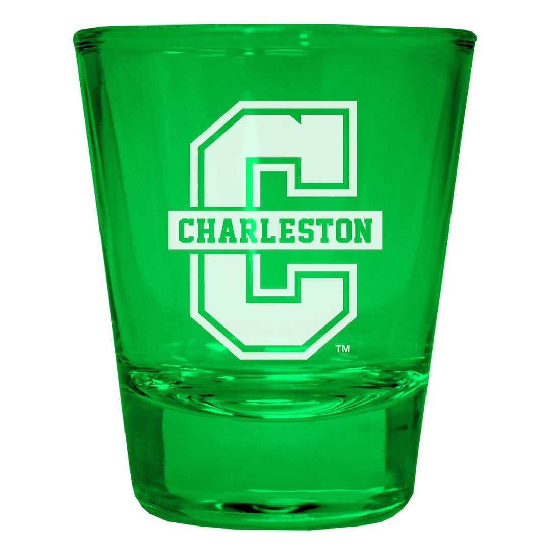 College of Charleston Engraved Full Color 2oz Shot Glass Officially Licensed Collegiate Product Image 1