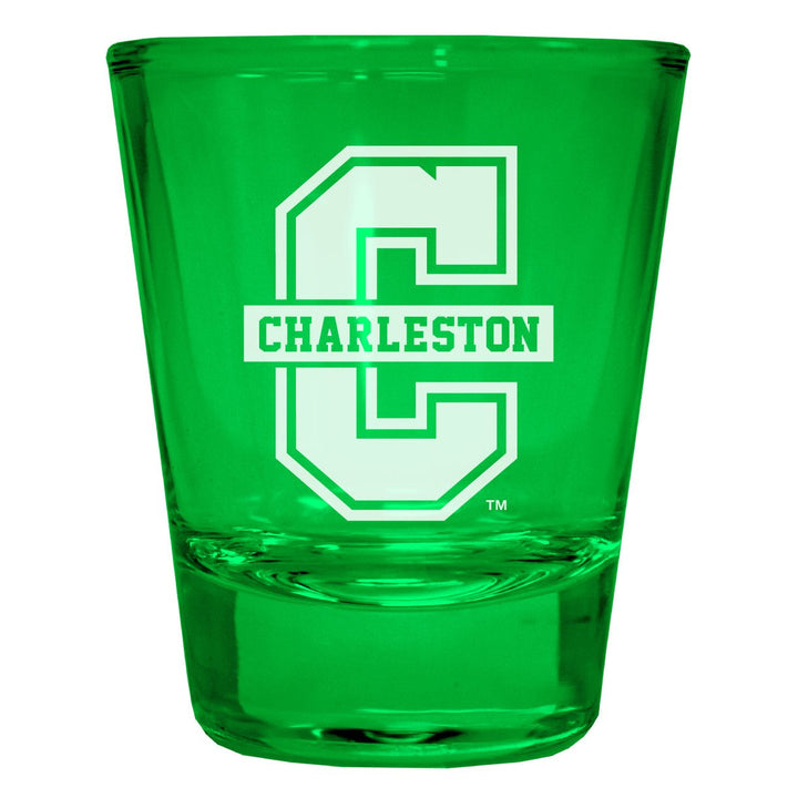 College of Charleston Engraved Full Color 2oz Shot Glass Officially Licensed Collegiate Product Image 1