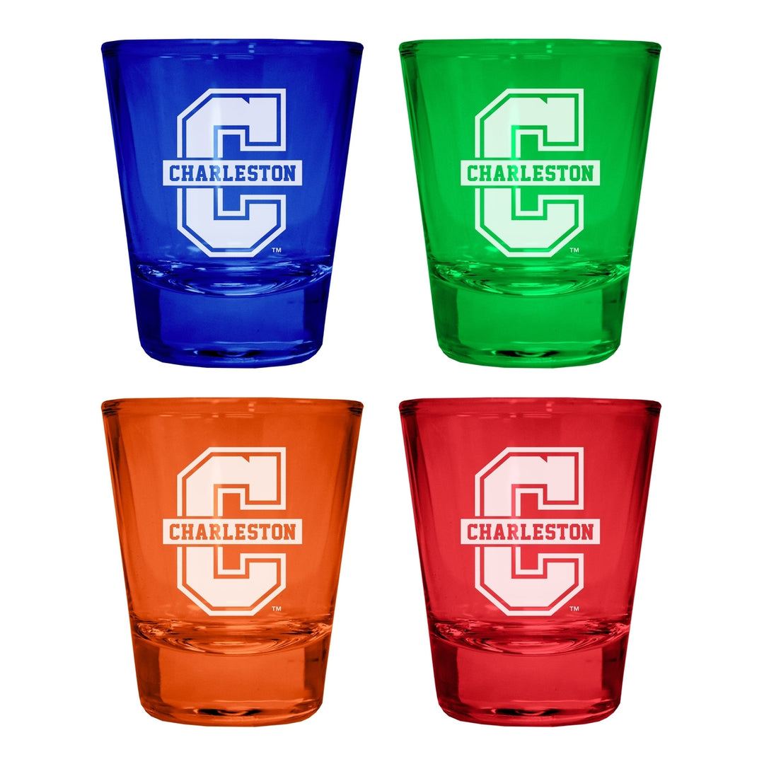 College of Charleston Engraved Full Color 2oz Shot Glass Officially Licensed Collegiate Product Image 3