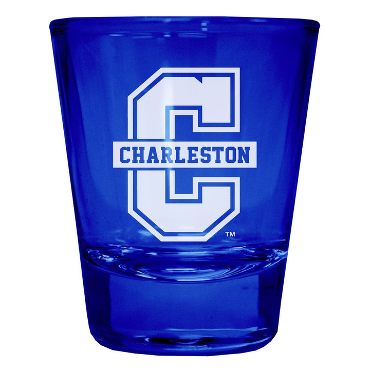 College of Charleston Engraved Full Color 2oz Shot Glass Officially Licensed Collegiate Product Image 1