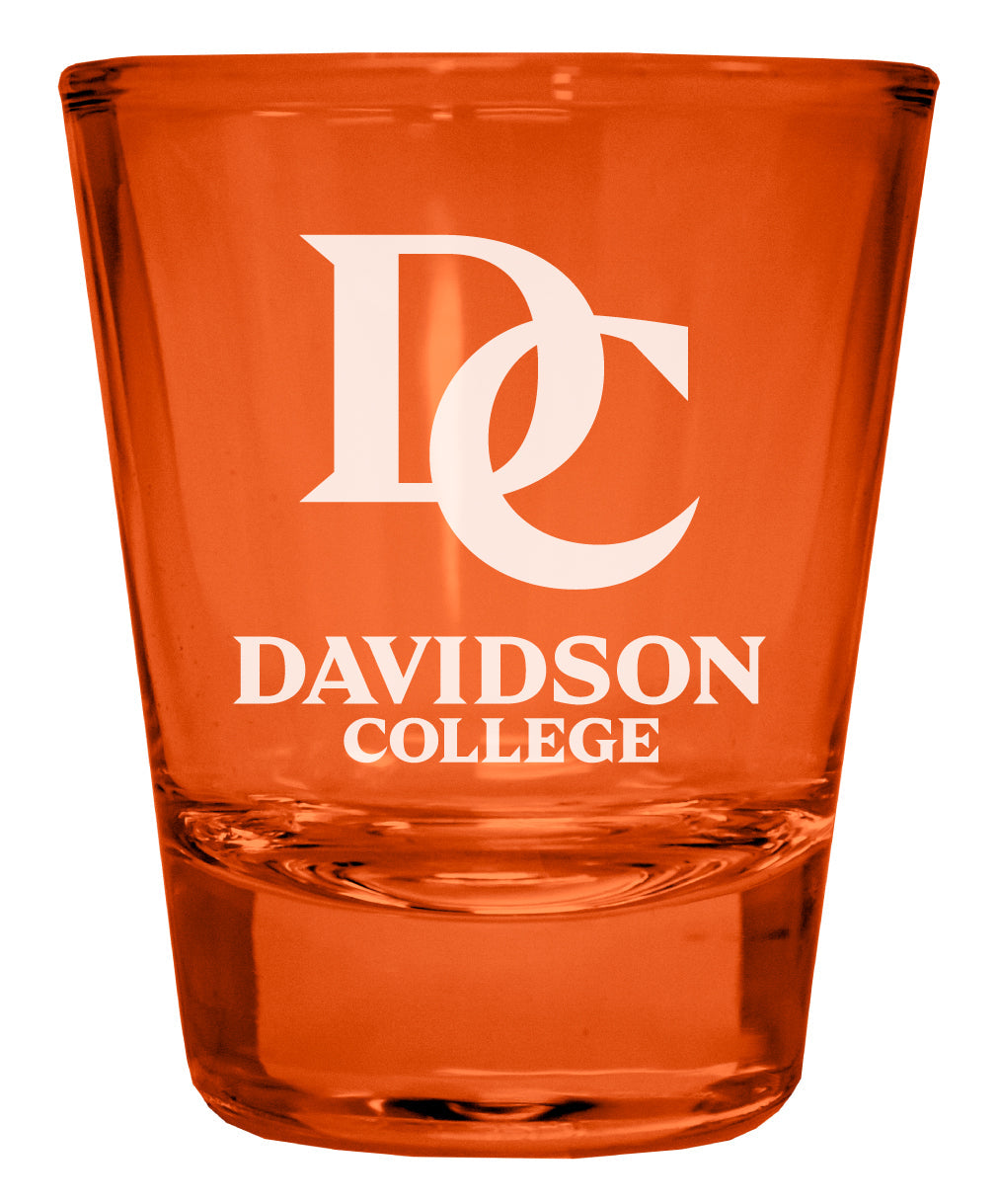 Davidson College Engraved Full Color 2oz Shot Glass Officially Licensed Collegiate Product Image 1