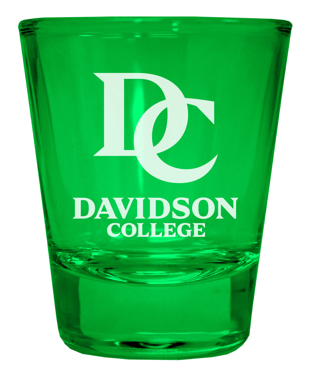 Davidson College Engraved Full Color 2oz Shot Glass Officially Licensed Collegiate Product Image 2