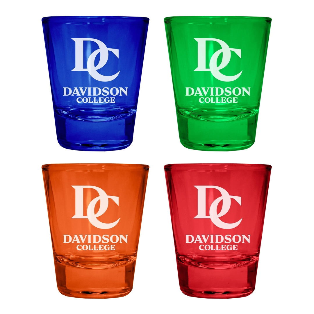 Davidson College Engraved Full Color 2oz Shot Glass Officially Licensed Collegiate Product Image 3