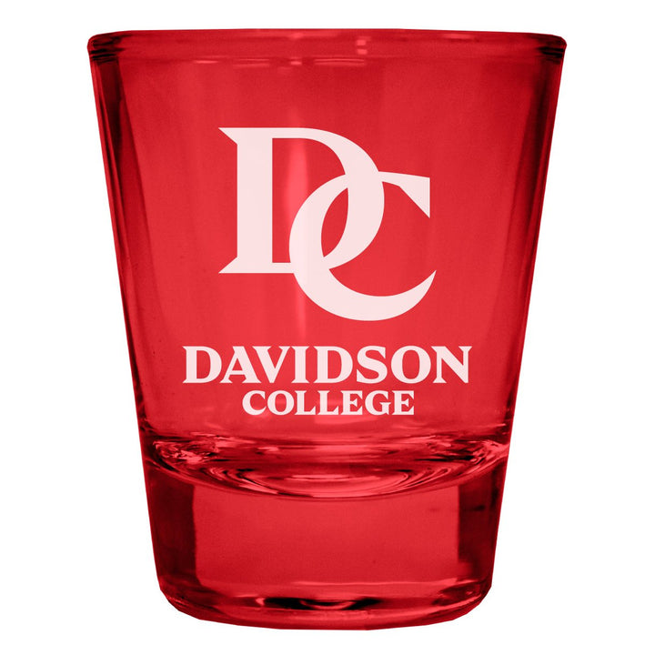 Davidson College Engraved Full Color 2oz Shot Glass Officially Licensed Collegiate Product Image 1