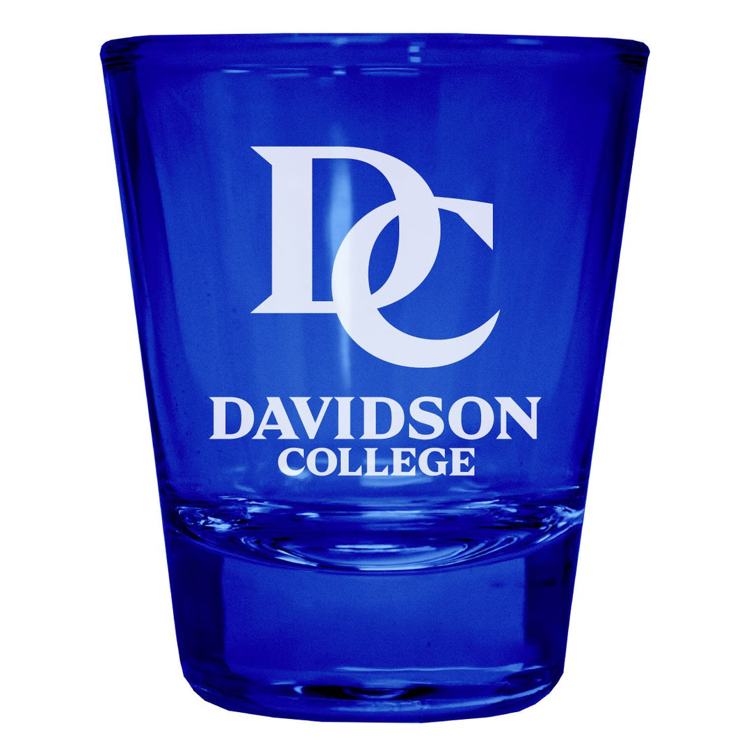 Davidson College Engraved Full Color 2oz Shot Glass Officially Licensed Collegiate Product Image 1