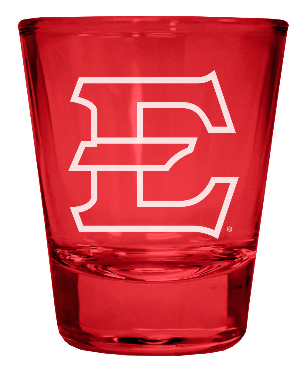 East Tennessee State University Engraved Full Color 2oz Shot Glass Officially Licensed Collegiate Product Image 1