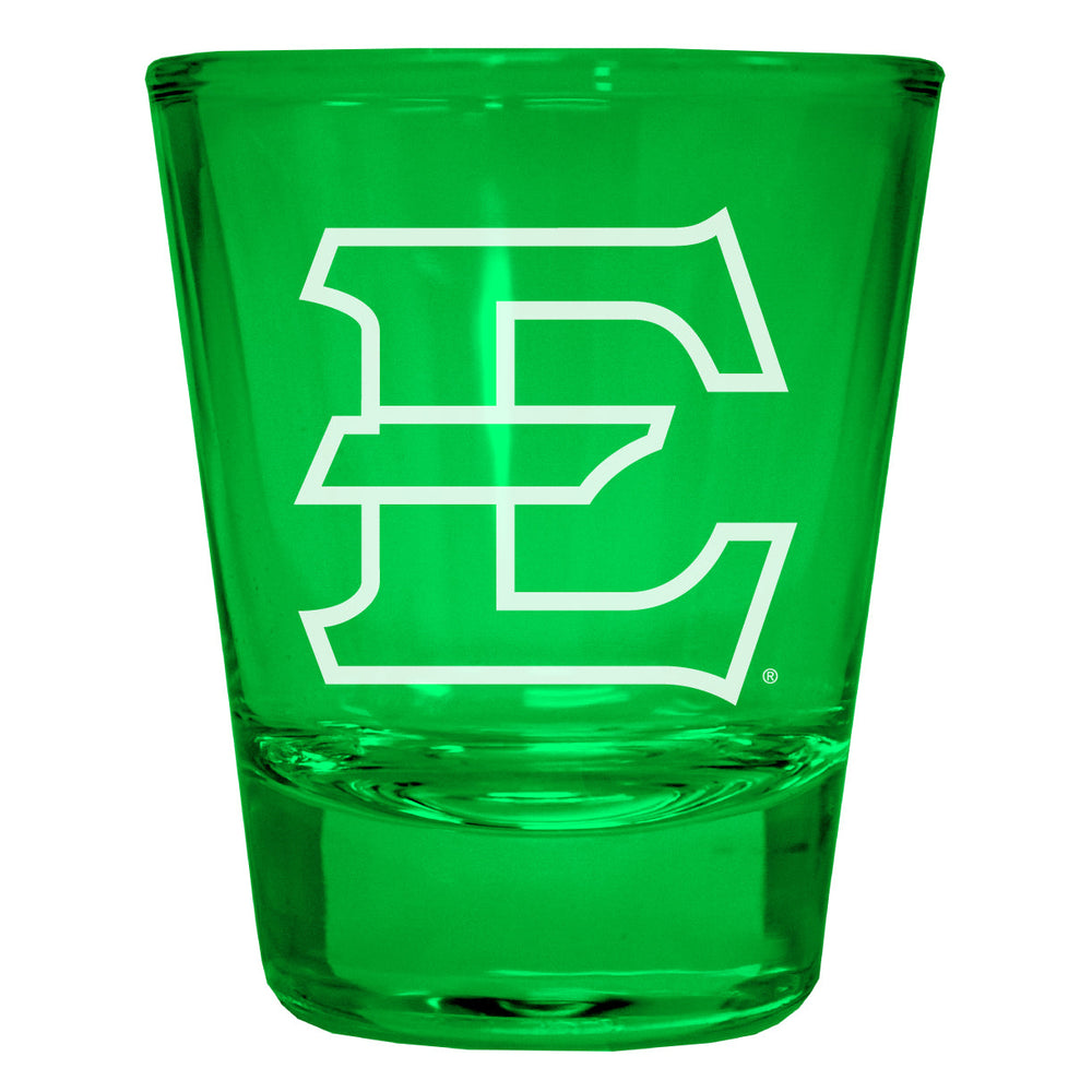 East Tennessee State University Engraved Full Color 2oz Shot Glass Officially Licensed Collegiate Product Image 2