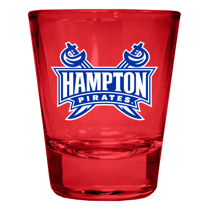 Hampton University Full Color 2oz Shot Glass Officially Licensed Collegiate Product Image 1