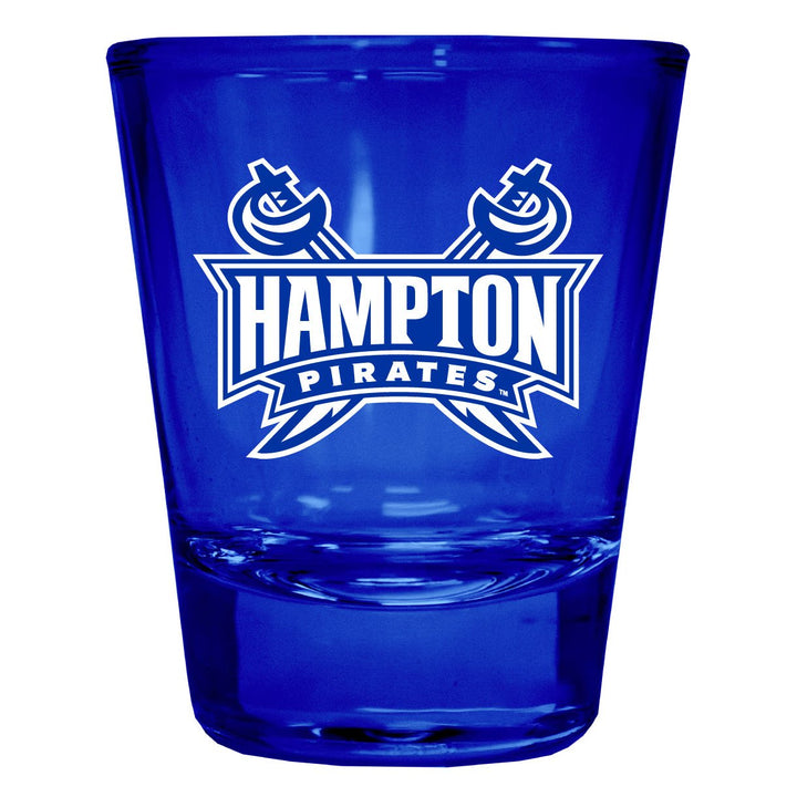 Hampton University Full Color 2oz Shot Glass Officially Licensed Collegiate Product Image 1