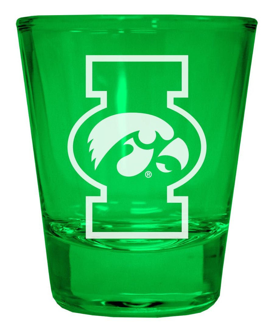 Iowa Hawkeyes Engraved Full Color 2oz Shot Glass Officially Licensed Collegiate Product Image 1