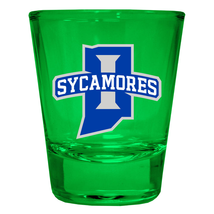 Indiana State University Full Color 2oz Shot Glass Officially Licensed Collegiate Product Image 1