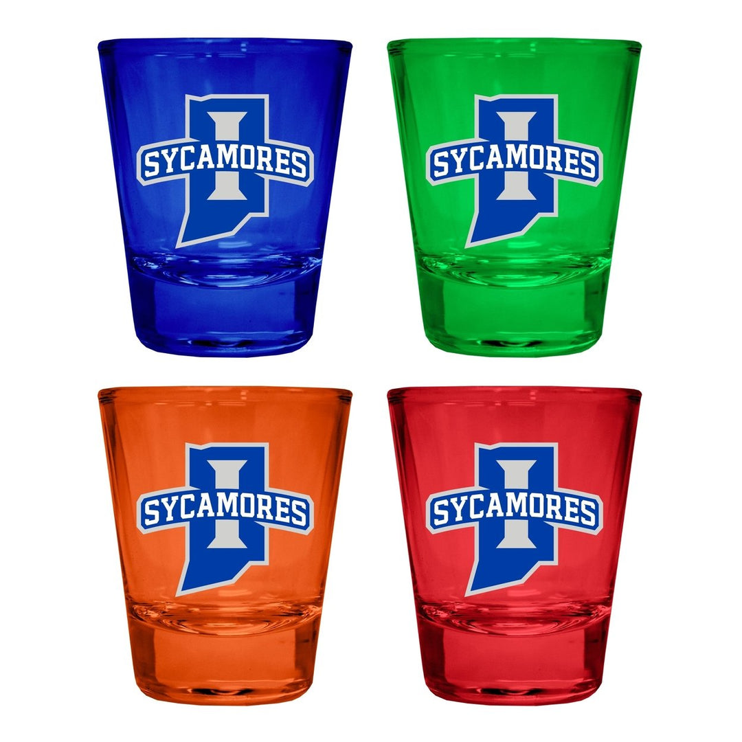 Indiana State University Full Color 2oz Shot Glass Officially Licensed Collegiate Product Image 1