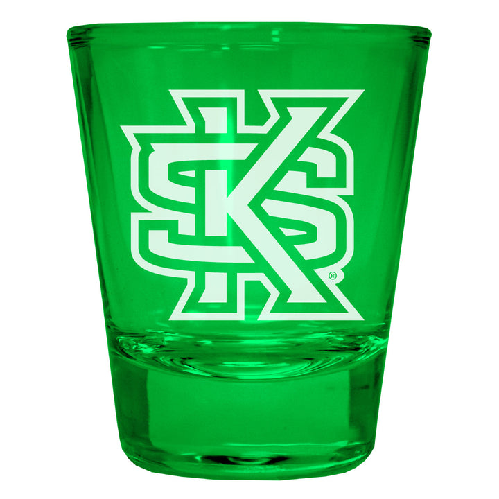 Kennesaw State University Engraved Full Color 2oz Shot Glass Officially Licensed Collegiate Product Image 1