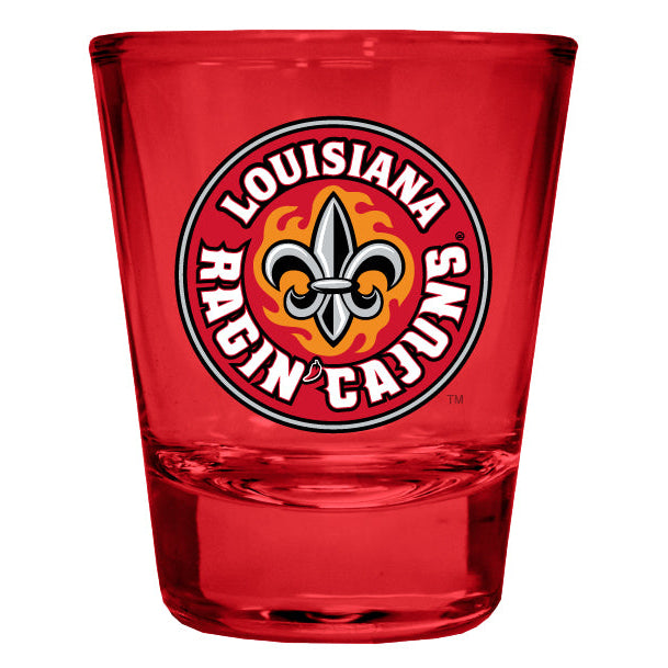 Louisiana at Lafayette Ragin Cajuns Full Color 2oz Shot Glass Officially Licensed Collegiate Product Image 2