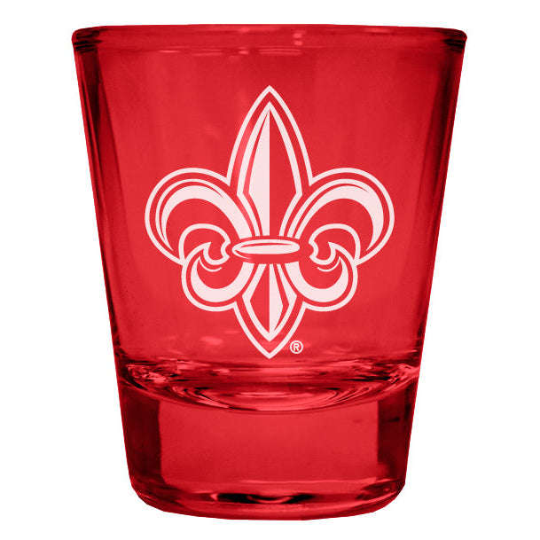 Louisiana at Lafayette Ragin Cajuns Engraved Full Color 2oz Shot Glass Officially Licensed Collegiate Product Image 2