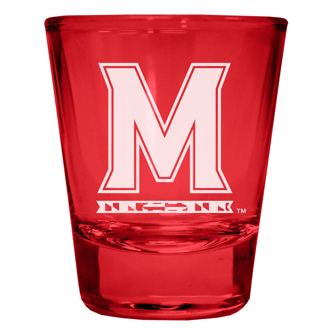 Maryland Terrapins Engraved Full Color 2oz Shot Glass Officially Licensed Collegiate Product Image 1