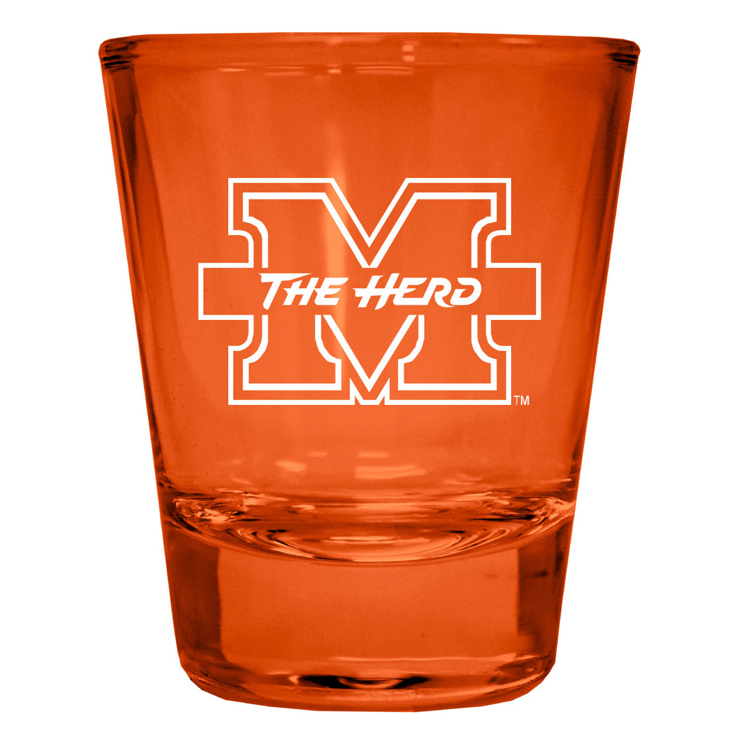 Marshall Thundering Herd Engraved Full Color 2oz Shot Glass Officially Licensed Collegiate Product Image 1