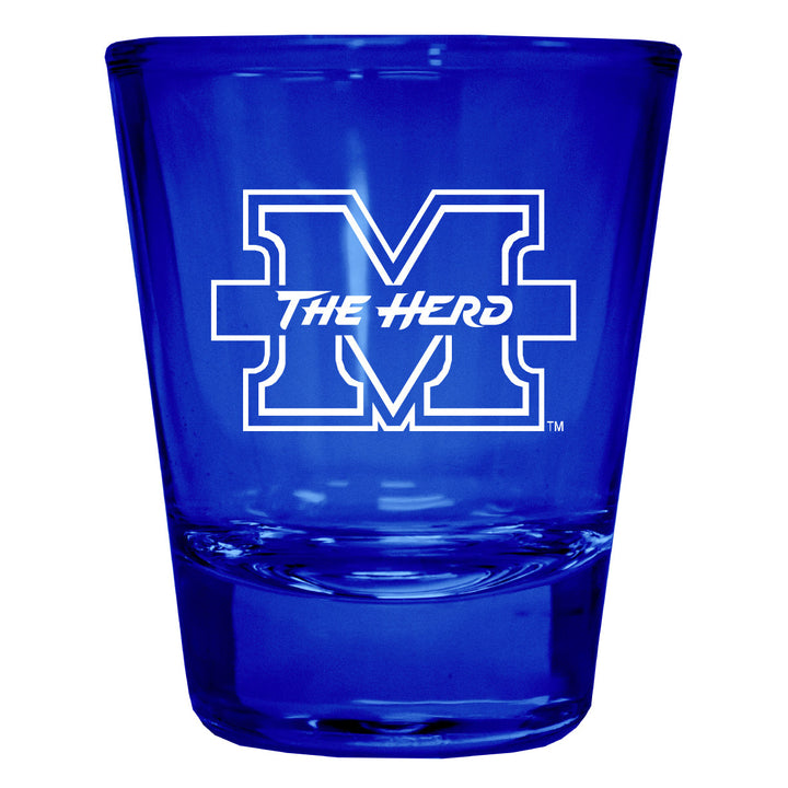 Marshall Thundering Herd Engraved Full Color 2oz Shot Glass Officially Licensed Collegiate Product Image 2