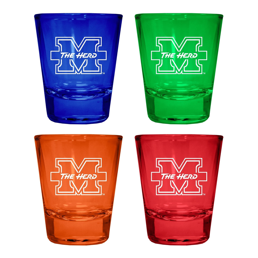 Marshall Thundering Herd Engraved Full Color 2oz Shot Glass Officially Licensed Collegiate Product Image 3