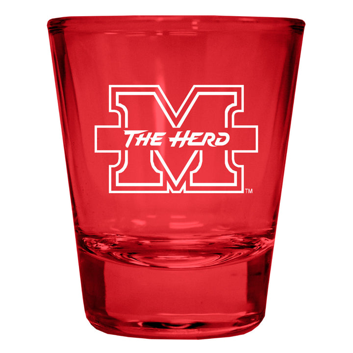 Marshall Thundering Herd Engraved Full Color 2oz Shot Glass Officially Licensed Collegiate Product Image 4