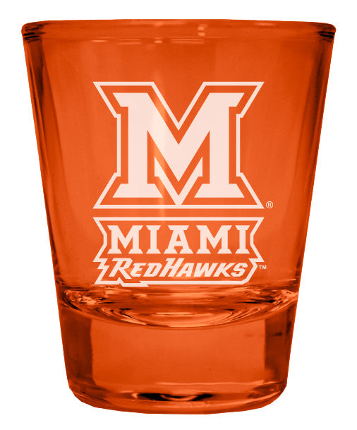 Miami University of Ohio Engraved Full Color 2oz Shot Glass Officially Licensed Collegiate Product Image 1