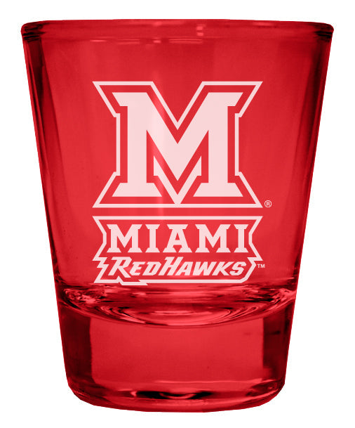 Miami University of Ohio Engraved Full Color 2oz Shot Glass Officially Licensed Collegiate Product Image 2