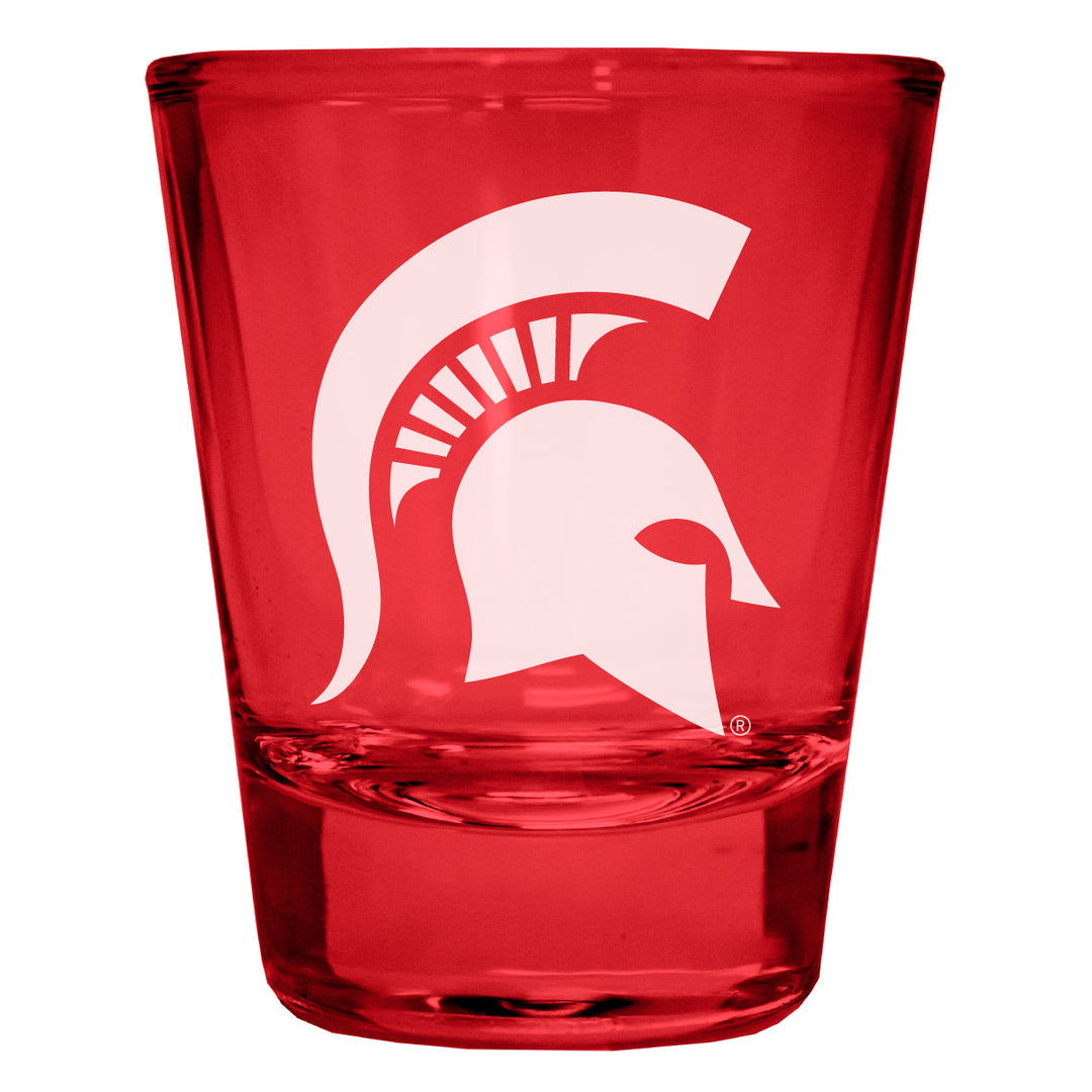 Michigan State Spartans Engraved Full Color 2oz Shot Glass Officially Licensed Collegiate Product Image 2