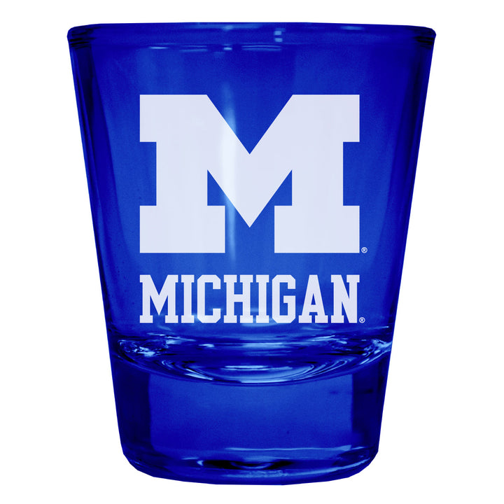 Michigan Wolverines Engraved Full Color 2oz Shot Glass Officially Licensed Collegiate Product Image 4