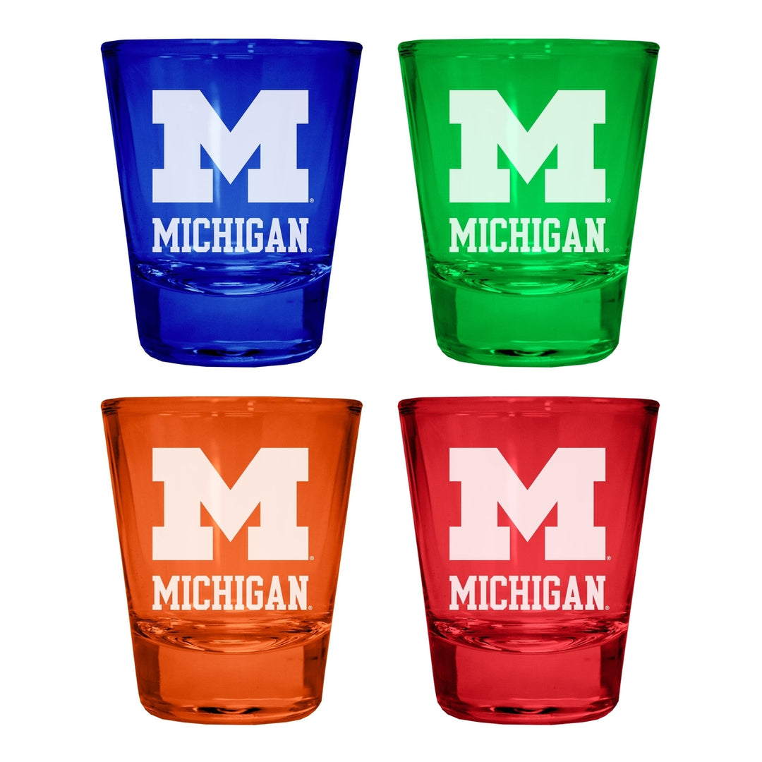 Michigan Wolverines Engraved Full Color 2oz Shot Glass Officially Licensed Collegiate Product Image 4