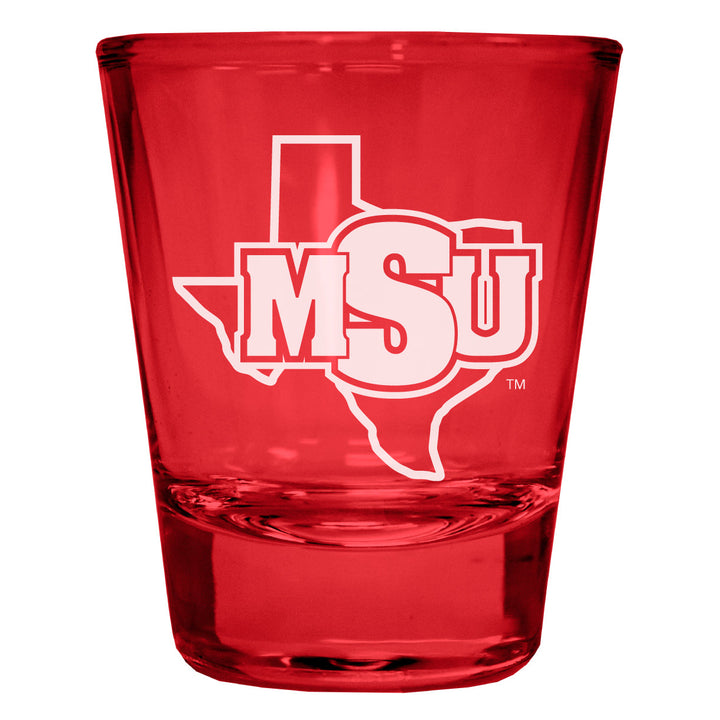 Midwestern State University Mustangs Engraved Full Color 2oz Shot Glass Officially Licensed Collegiate Product Image 4