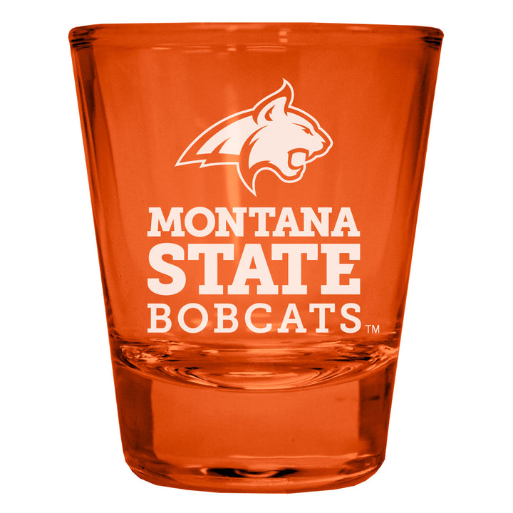 Montana State Bobcats Engraved Full Color 2oz Shot Glass Officially Licensed Collegiate Product Image 1